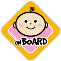 baby on board sign pink for girl welcome