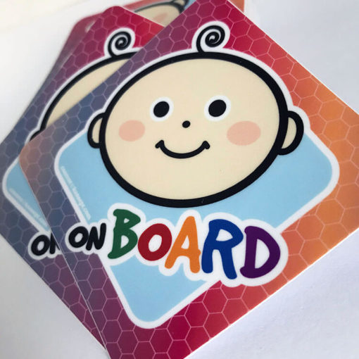 Baby on Board sticker Honeycomb edition